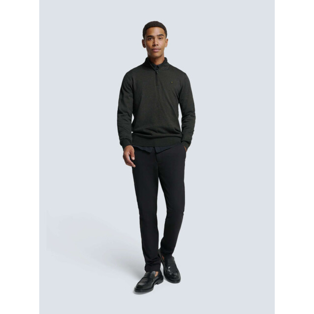 No Excess Pullover half zip 2 coloured melang dark grey N2185-023 large