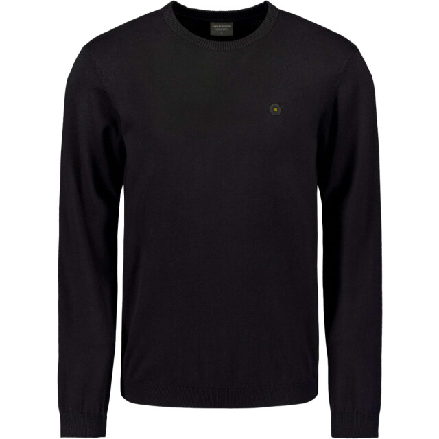 No Excess Pullover crewneck 2 coloured melang black N2180-020 large