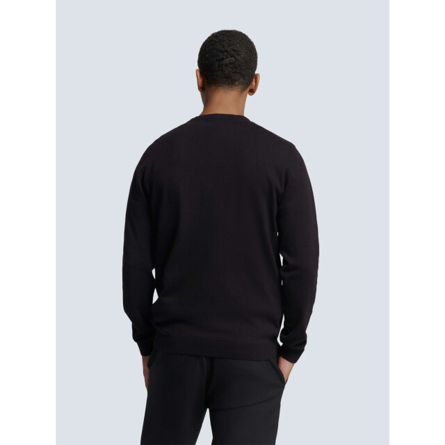 No Excess Pullover crewneck 2 coloured melang black N2180-020 large