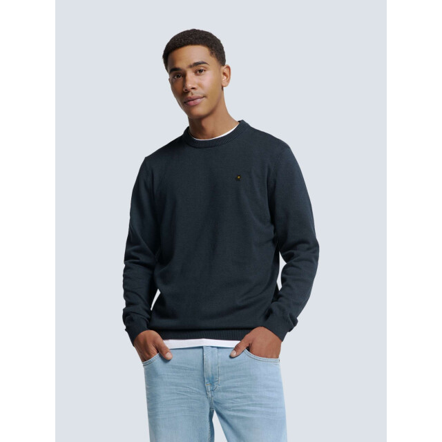 No Excess Pullover crewneck 2 coloured melang night N2180-078 large