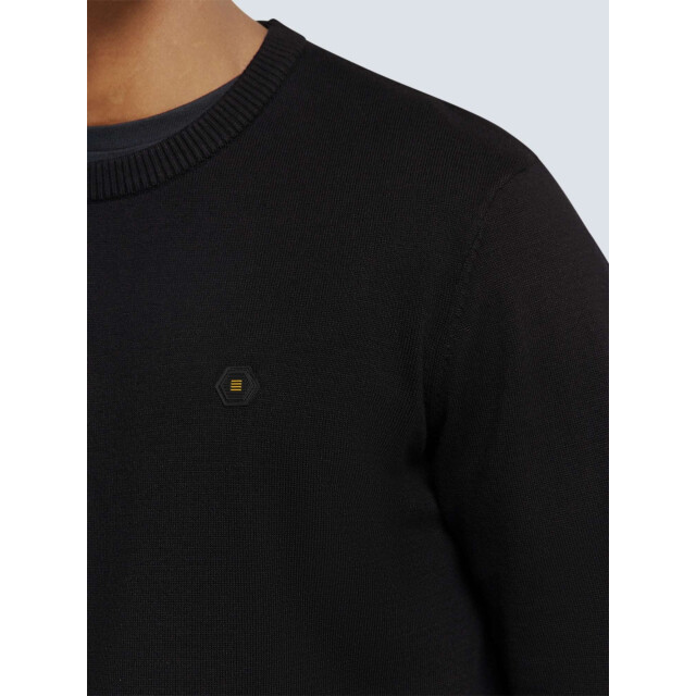 No Excess Pullover crewneck 2 coloured melang black N2180-020 large
