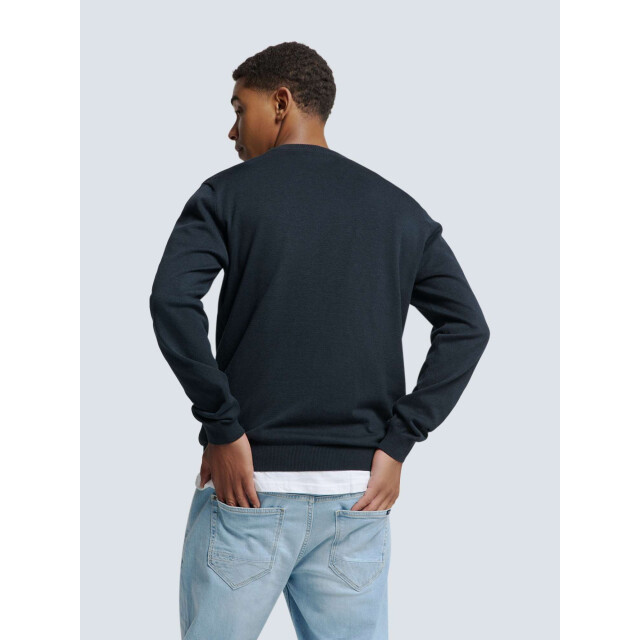 No Excess Pullover crewneck 2 coloured melang night N2180-078 large
