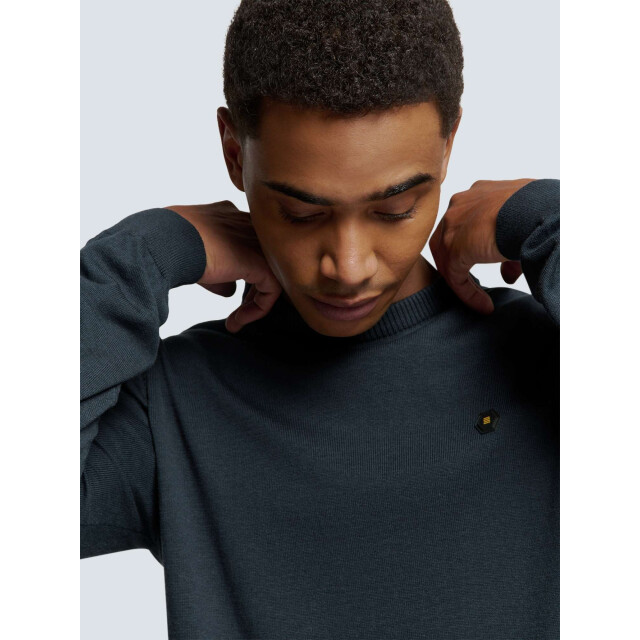 No Excess Pullover crewneck 2 coloured melang night N2180-078 large