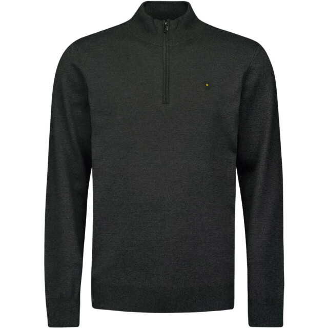 No Excess Pullover half zip 2 coloured melang dark grey N2185-023 large