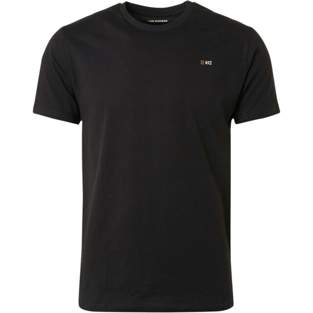 No Excess T-shirt crewneck solid basic black N3401-020 large