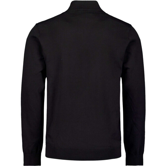 No Excess Pullover half zip 2 coloured melang black N2185-020 large