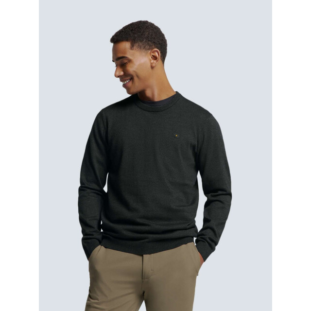 No Excess Pullover crewneck 2 coloured melang dark grey N2180-023 large