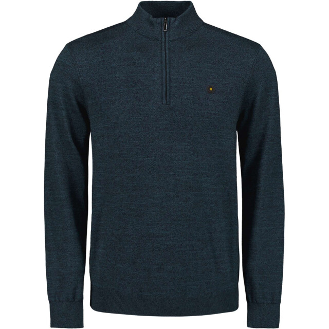 No Excess Pullover half zip 2 coloured melang navy N2185-037 large