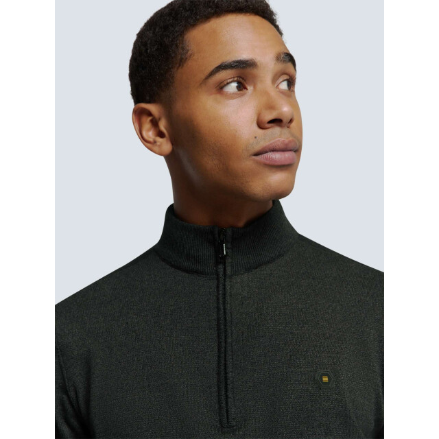 No Excess Pullover half zip 2 coloured melang dark grey N2185-023 large