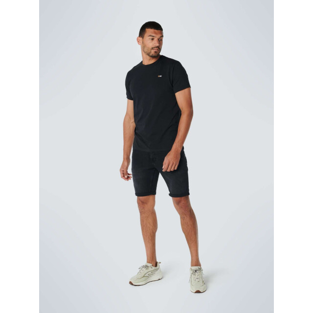 No Excess T-shirt crewneck solid basic black N3401-020 large