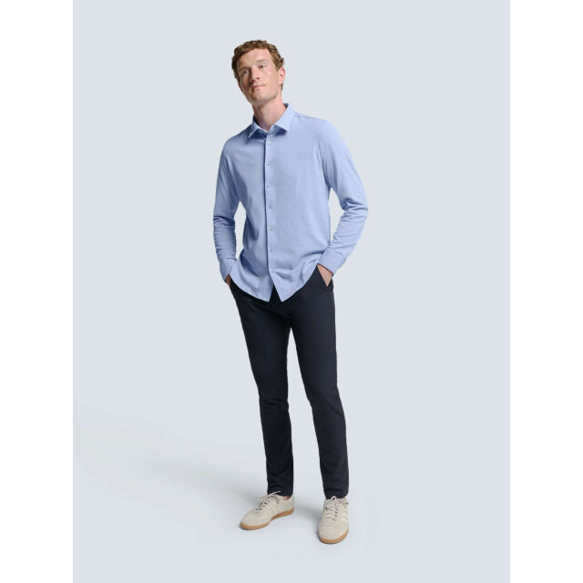 No Excess Shirt jersey pique stretch office blue N4186-166 large
