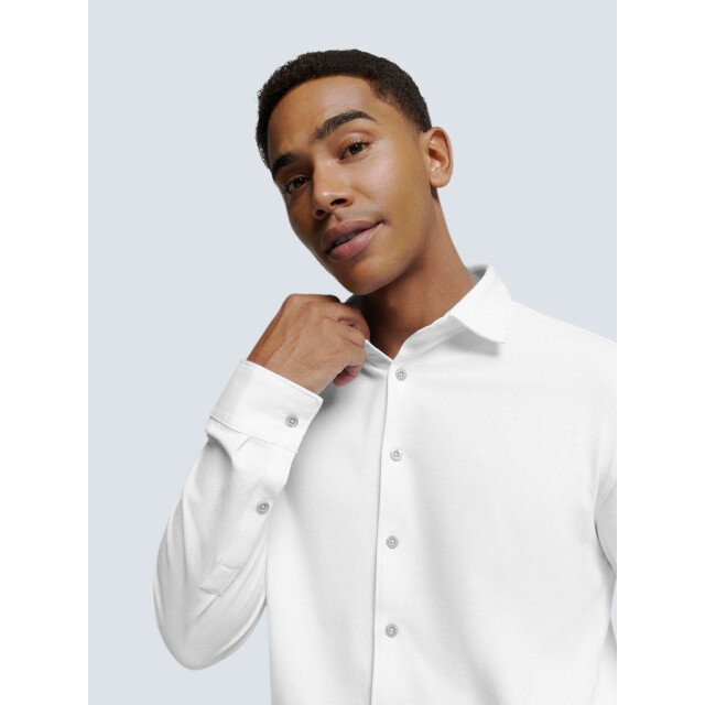 No Excess Shirt jersey pique stretch white N4186-010 large