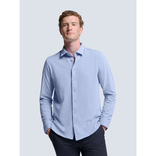 No Excess Shirt jersey pique stretch office blue N4186-166 large
