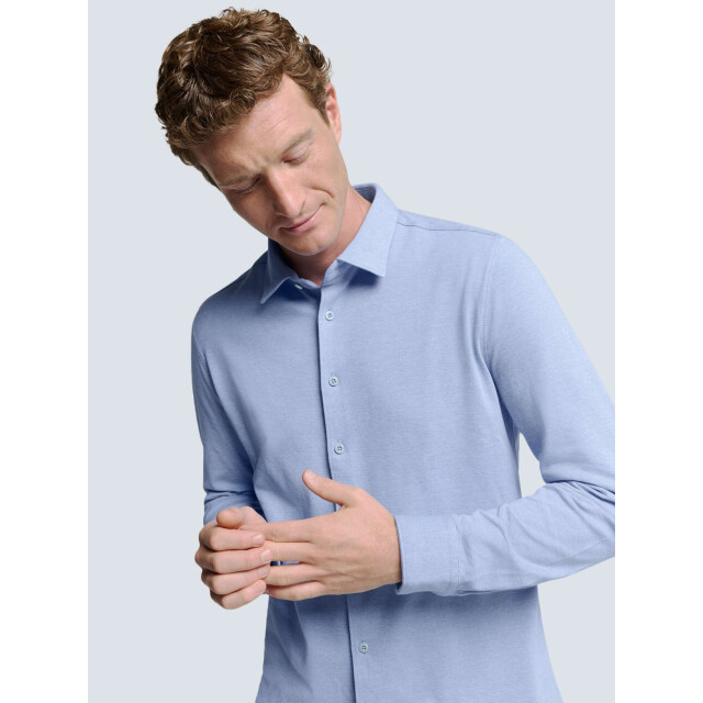 No Excess Shirt jersey pique stretch office blue N4186-166 large