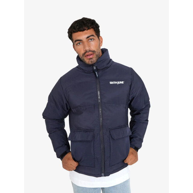 Sixth June Heren winterjas thermo navy 22781-DBLU large