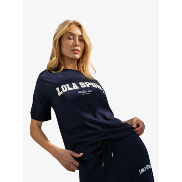 The Lola Club Dames shirt harper navy HARPER-SHIRT-NAVY large