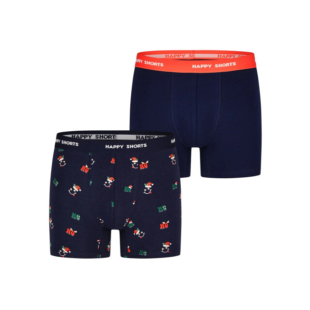 Happy Shorts Kinder boxershorts jongens kerst print 2-pack hohoho HS-K-1075 large