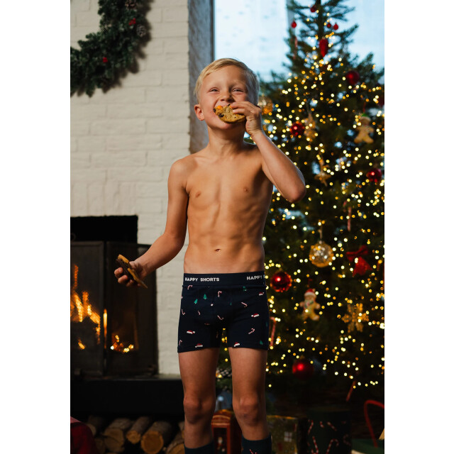 Happy Shorts Kinder boxershorts jongens kerst print 2-pack christmas HS-K-1074 large