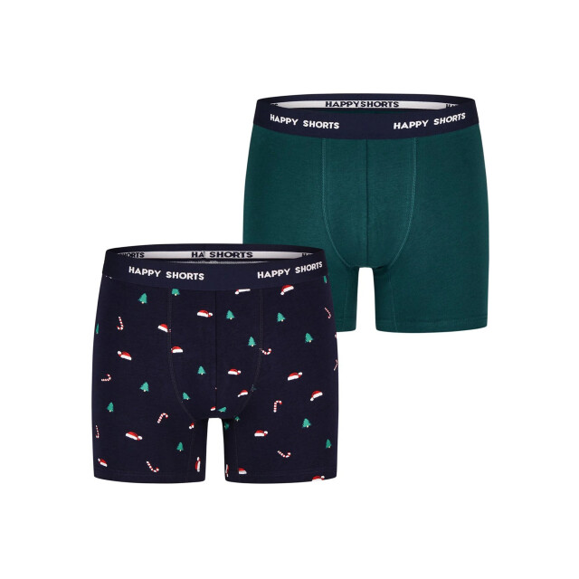 Happy Shorts Kinder boxershorts jongens kerst print 2-pack christmas HS-K-1074 large