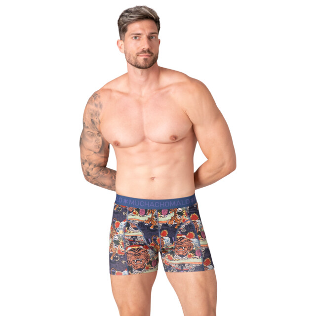 Muchachomalo Men 10-pack boxer short print/ print/purple/blu heren boxers Print/Purple/Blu/Men 10-Pack Boxer Short Print/ large