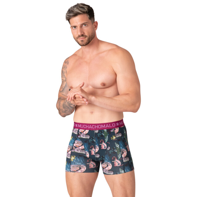 Muchachomalo Men 10-pack boxer short print/ print/purple/blu heren boxers Print/Purple/Blu/Men 10-Pack Boxer Short Print/ large