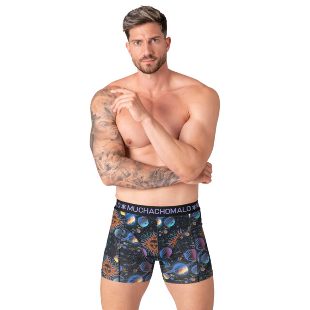 Muchachomalo Men 10-pack boxer short print/ print/purple/blu heren boxers Print/Purple/Blu/Men 10-Pack Boxer Short Print/ large