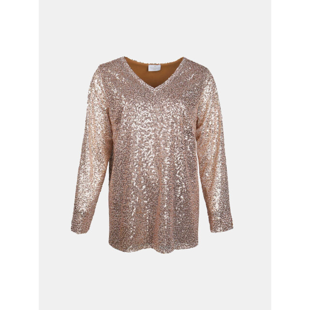 Mucho Gusto ® blouse maldives pailletten zalm MUCHO GUSTO® Blouse Maldives Pailletten Zalm large
