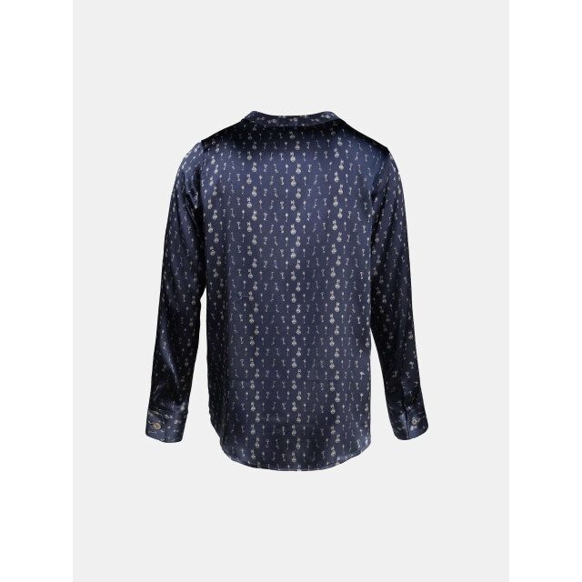 Mucho Gusto ® blouse monza sleutel print blauw MUCHO GUSTO® Blouse Monza Sleutel Print Blauw large
