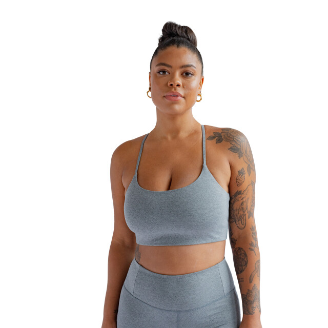 Girlfriend Collective Dames float juliet strappy beha UTGC123_heathergravel large