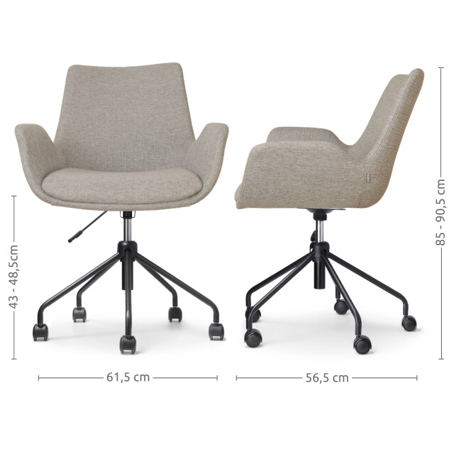 Nolon Nout-eef bureaustoel warm zwart onderstel 2878227 large