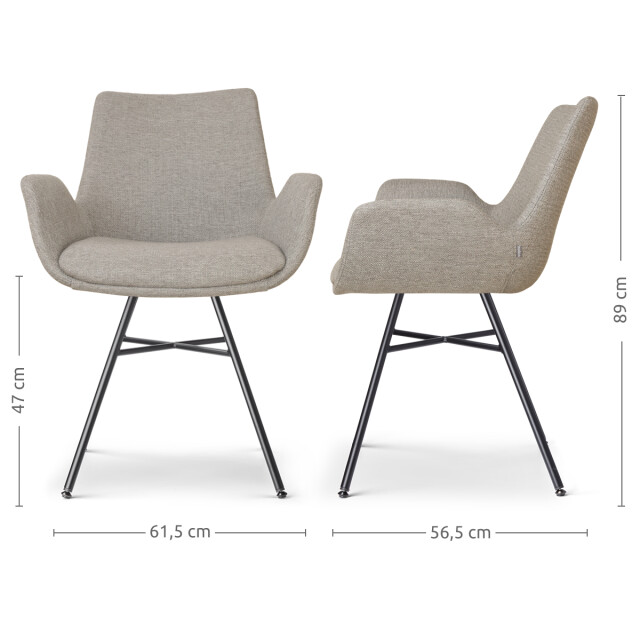 Nolon Noa-eef eetkamerstoel warm zwart onderstel 2901589 large