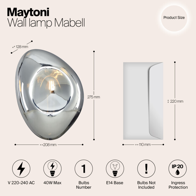Maytoni wandlamp mabell - 2993716 large