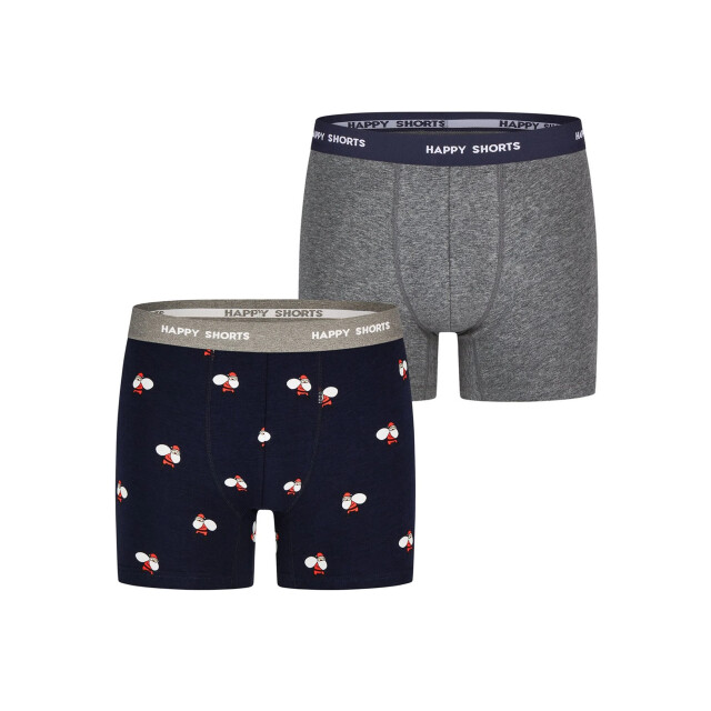 Happy Shorts Kinder boxershorts jongens kerst print 2-pack santa HS-K-1072 large