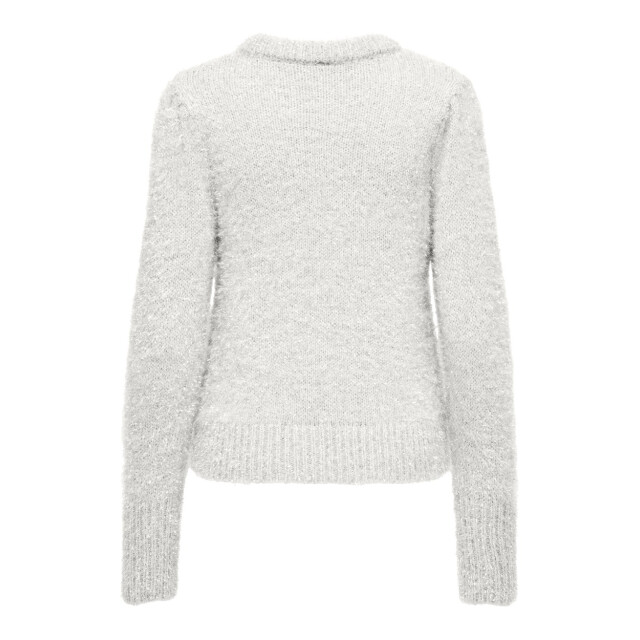 Only Onlanni ls glitter puff o-neck knt zilverkleurig 4219.97.0150 large