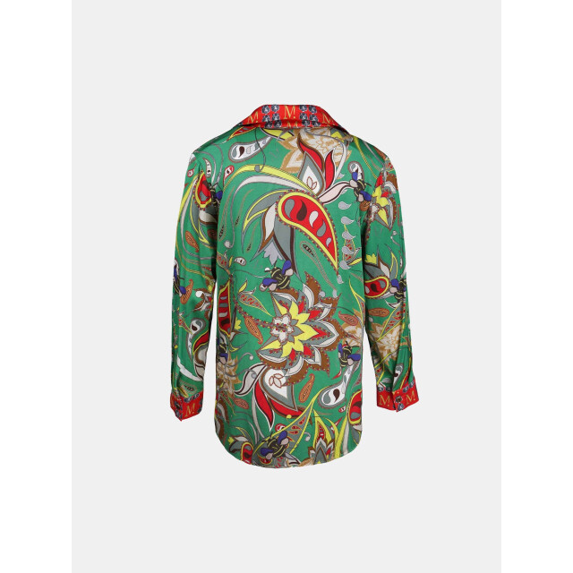 Mucho Gusto ® blouse livorno tijger paisley groen rood MUCHO GUSTO® Blouse Livorno Tijger Paisley Groen Rood large