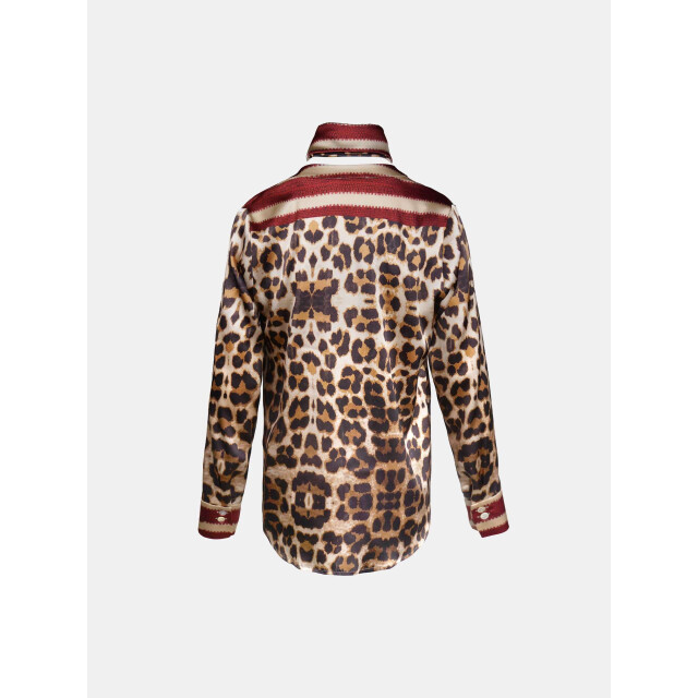 Mucho Gusto ® blouse monza luipaardprint met gratis sjaal MUCHO GUSTO® Blouse Monza Luipaardprint Met Gratis Sjaal large
