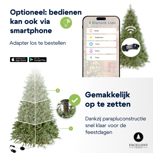 Excellent Trees ® led ulvik 150 cm premium kerstboom met 250 lampjes 2612682 large