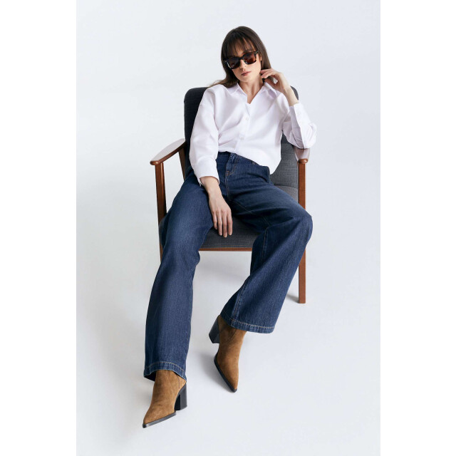 Cup of Joe Wide leg chino deep blue Maxine-80 large
