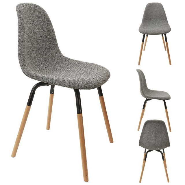 Home Deco Factory Eetkamerstoelen phenix set van 4 stuks eettafelstoel donkergrijs 3048957 large