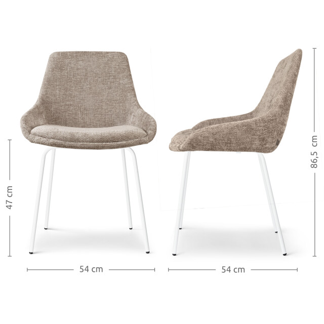 Nolon Nora-isa eetkamerstoel wit onderstel 3031426 large