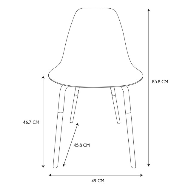 Home Deco Factory Set van 4 stuks eetkamerstoelen phenix eettafelstoel licht 3035083 large