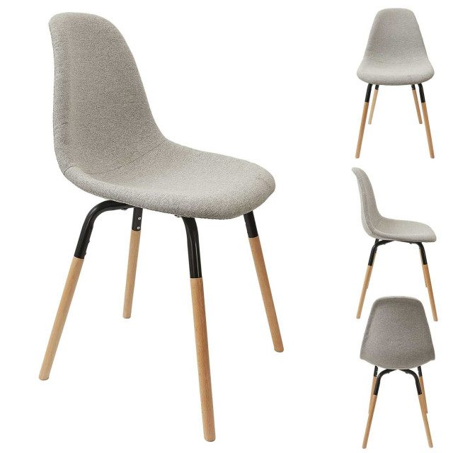 Home Deco Factory Set van 4 stuks eetkamerstoelen phenix eettafelstoel licht 3035083 large