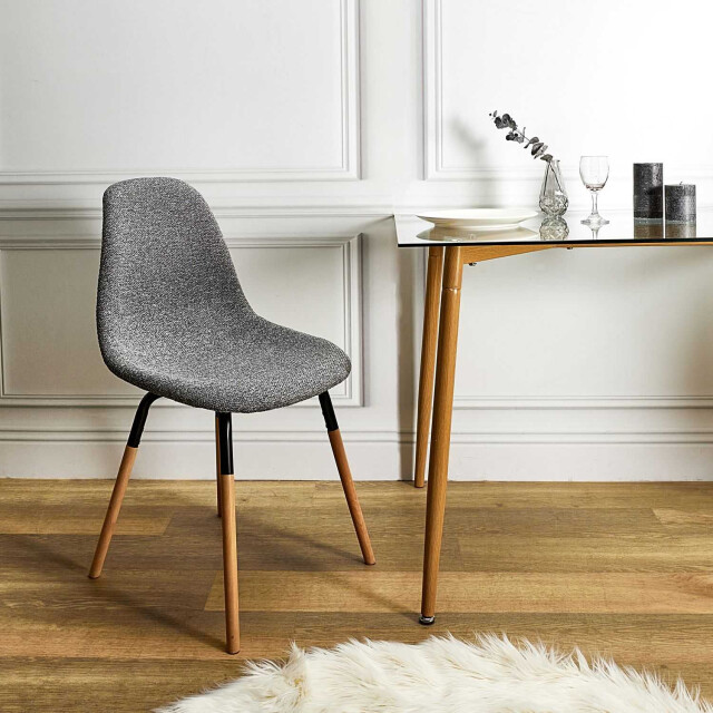 Home Deco Factory Eetkamerstoelen phenix set van 4 stuks eettafelstoel donkergrijs 3048957 large