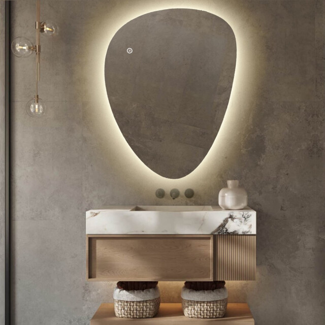 Vtw Living Badkamerspiegel asymmetrisch spiegel asymmetrisch led verlichting anti 3038023 large