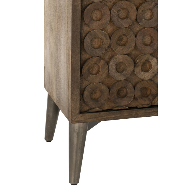 J-Line kast 2 deuren mangohout/mdf 90x45x113cm 3002274 large