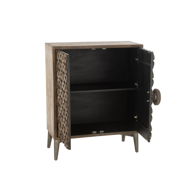 J-Line kast 2 deuren mangohout/mdf 90x45x113cm 3002274 large