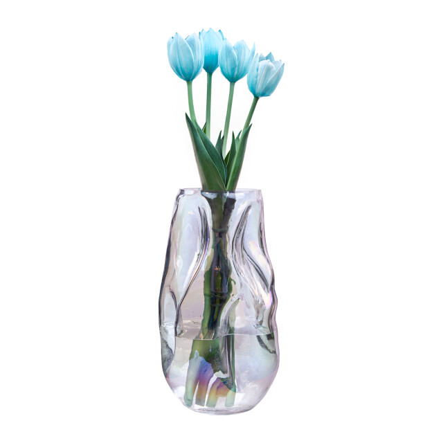 QUVIO Vaas ingedeukt – maat l – glas parelmoer 3038125 large