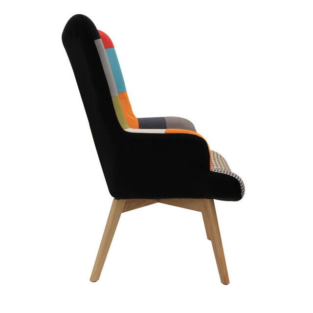 Home Deco Factory Helsinki patchwork bont fauteuil armleuning bont gekleurd 3048951 large