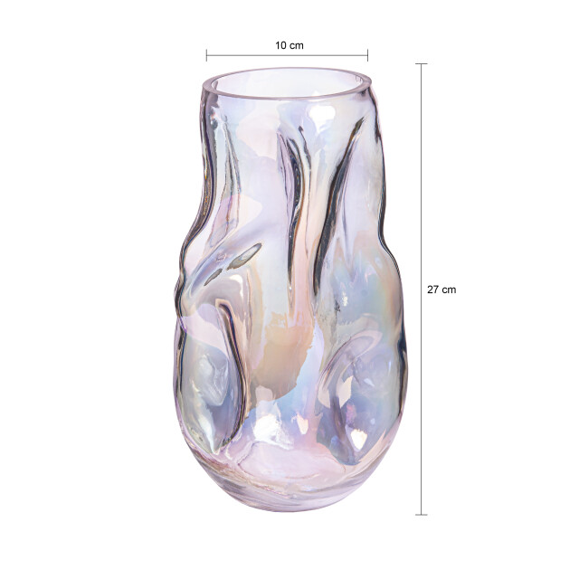 QUVIO Vaas ingedeukt – maat l – glas parelmoer 3038125 large