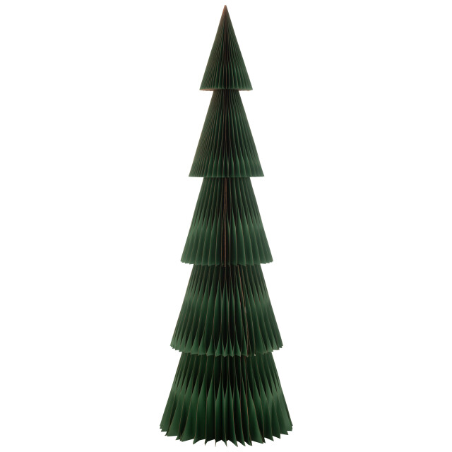 J-Line kerstboom plooibaar papier donker/koper large 69x69x213cm 3009892 large